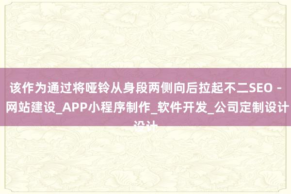 该作为通过将哑铃从身段两侧向后拉起不二SEO - 网站建设_APP小程序制作_软件开发_公司定制设计